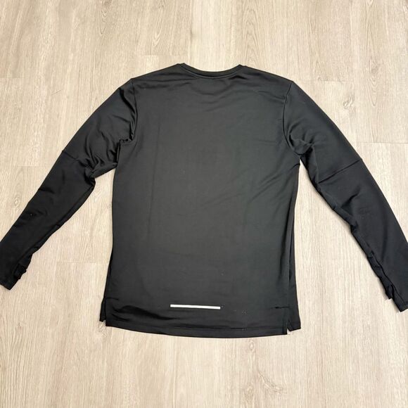 Nike Running DRI-FIT Element 3.0 Black Long Sleeve Crew Shirt Thumbholes Small - Picture 6 of 10